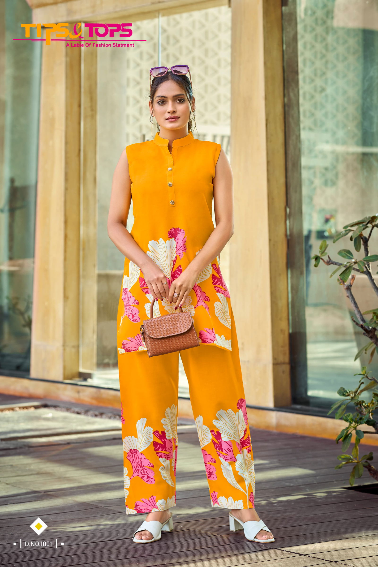Summer Beauty By Tips And Tops Rayon Printed Cord Set Suppliers In India